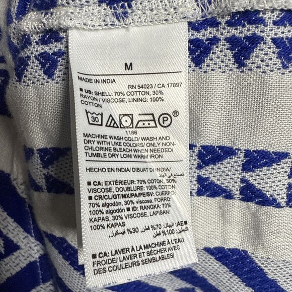 Old Navy Blue White Southwest Print Dress Women's Size Medium Knee Length - Picture 10 of 14